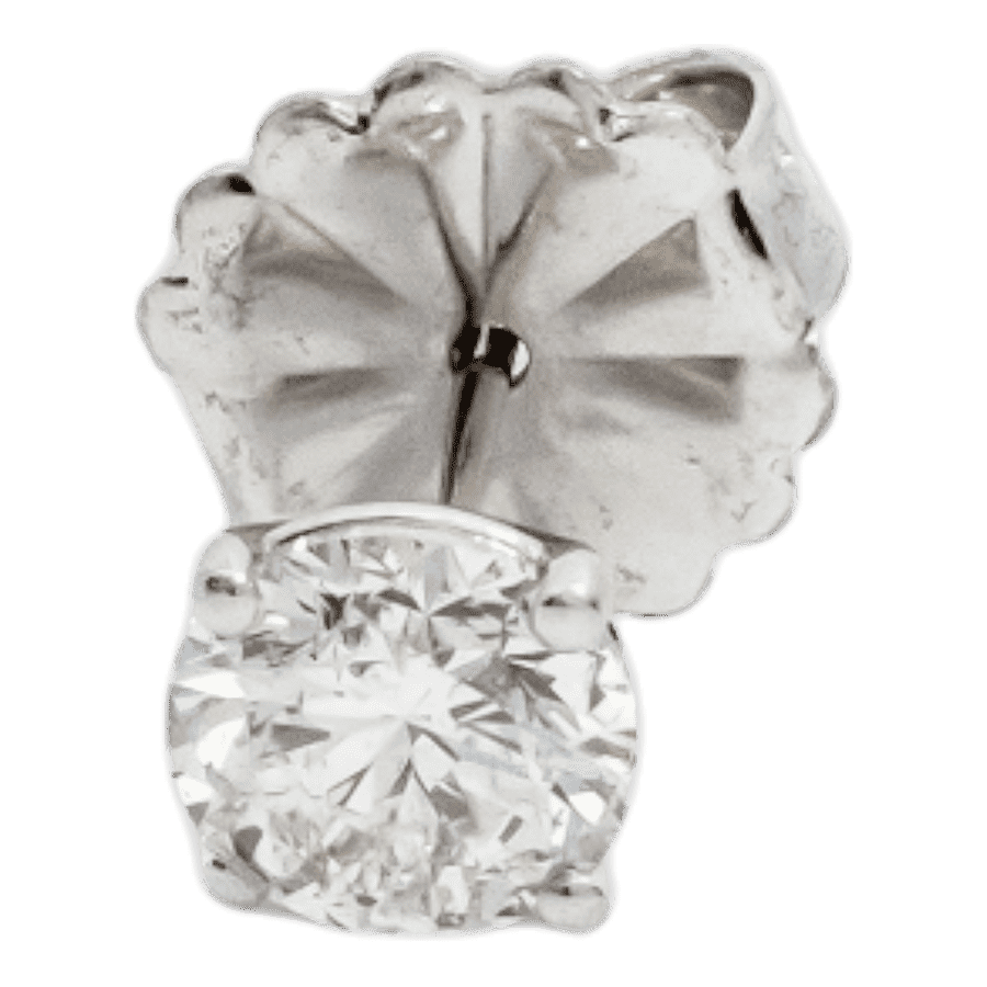  14k White Gold Earrings with 0.97 Carats of Diamonds