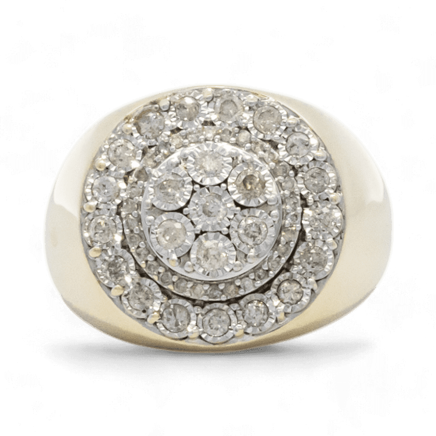  Ring 10k Yellow Gold with 1.02 Total Carats of Diamonds