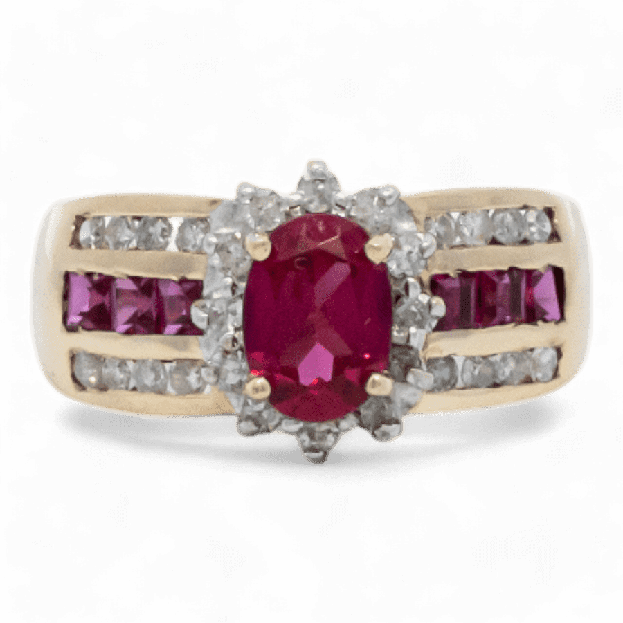  Ring 10k Yellow Gold with 0.56 Carats of Diamonds