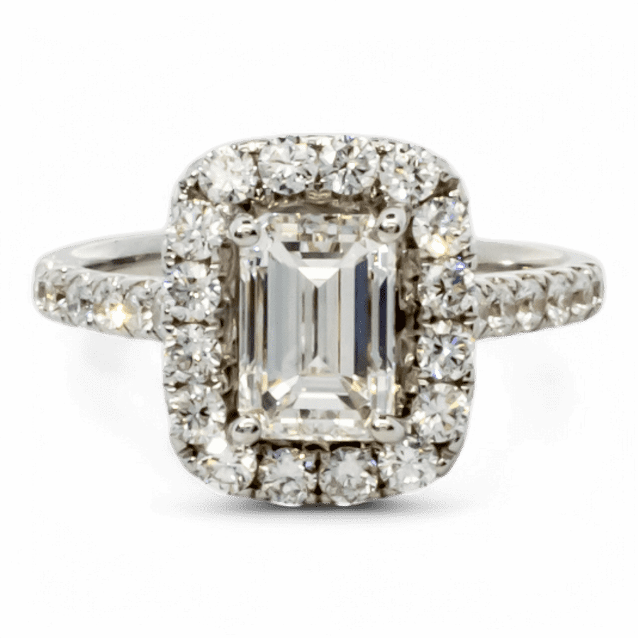  14k White Gold Ring with 2.89 Carats of Diamonds