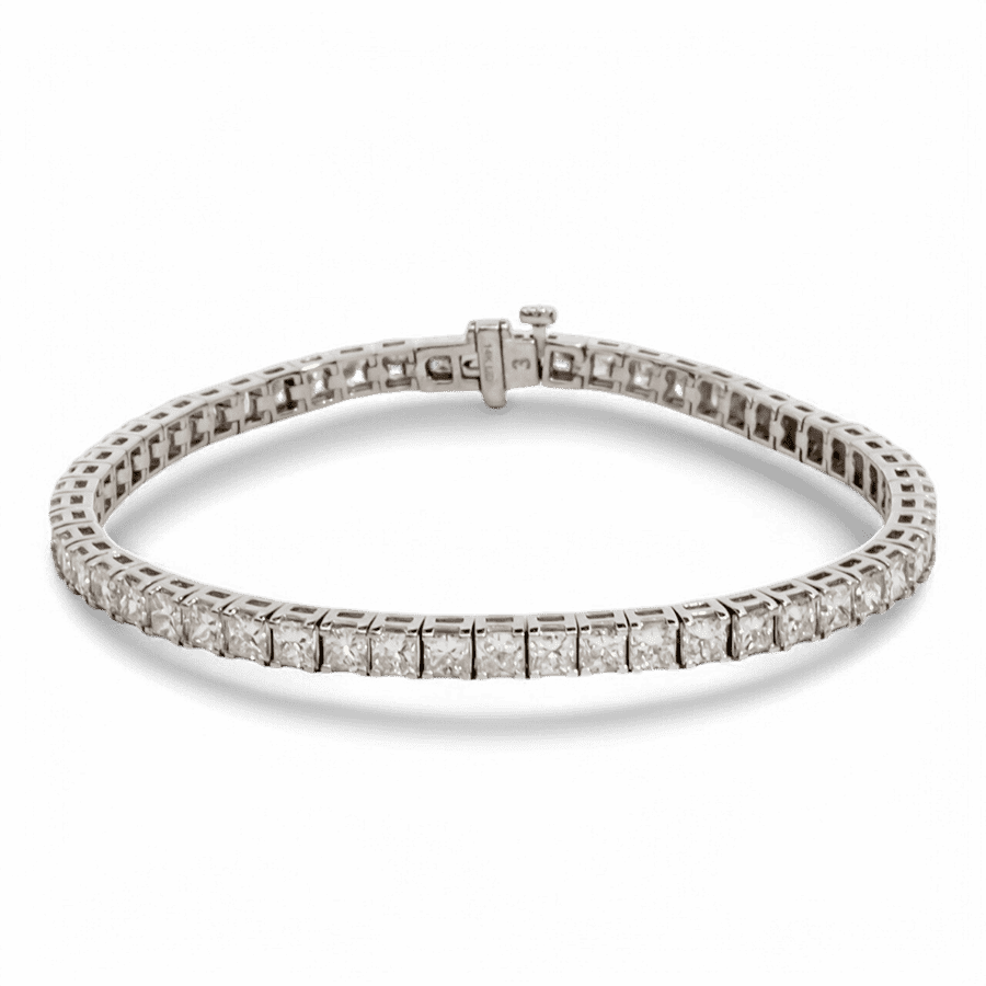  10k White Gold Bracelet with 7.84 Carats of Diamonds