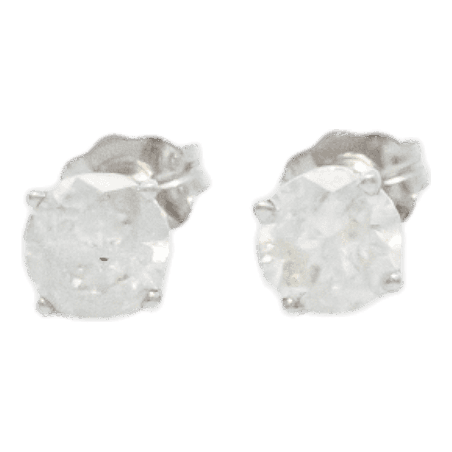  10k Yellow Gold Earrings with 0.98 Carats of Diamonds