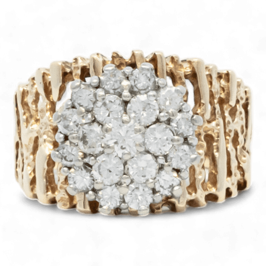  14k White Gold Ring with 0.95 Carats of Diamonds