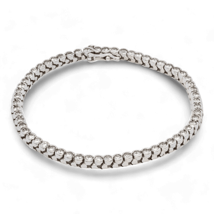  14k Yellow Gold Bracelet with 4.20 Carats of Diamonds