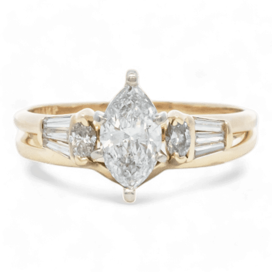  14k White Gold Ring with 1.30 Carats of Diamonds