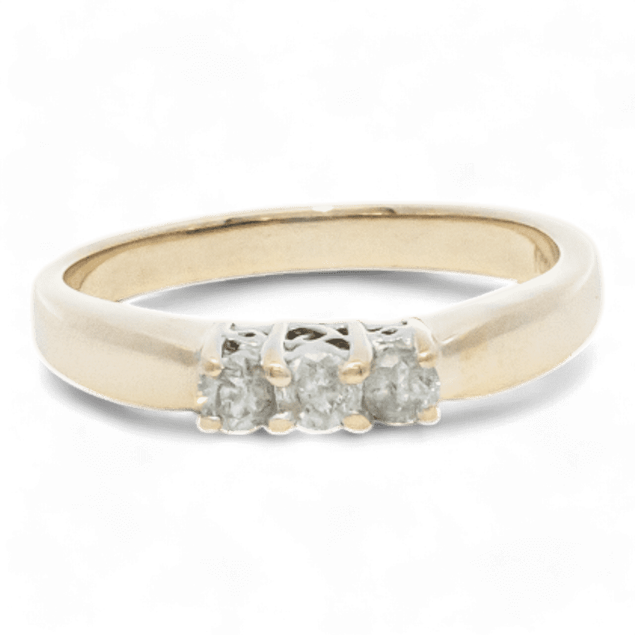  10k Yellow Gold Ring with 0.18 Carats of Diamonds