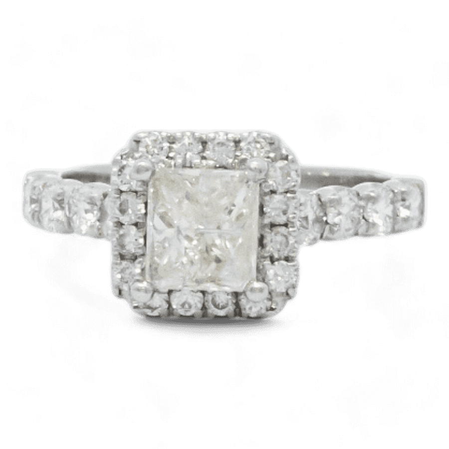  14k White Gold Ring with 1.46 Carats of Diamonds