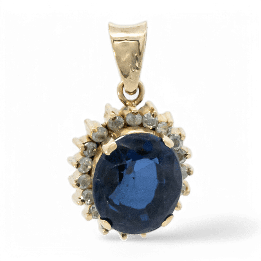  10k Yellow Gold Pendant with 0.38 Carats of Diamonds