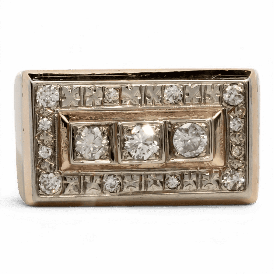 10k Yellow Gold Ring with 1.51 Carats of Diamonds