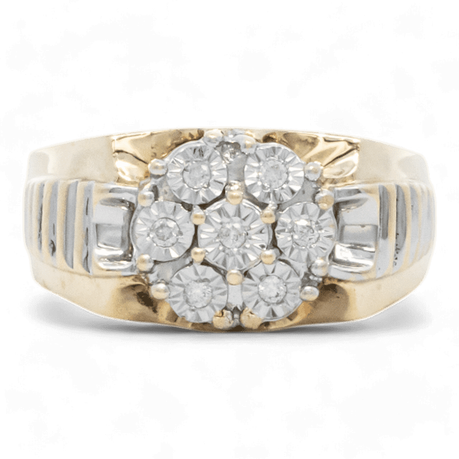  14k Yellow Gold Ring with 0.07 Carats of Diamonds
