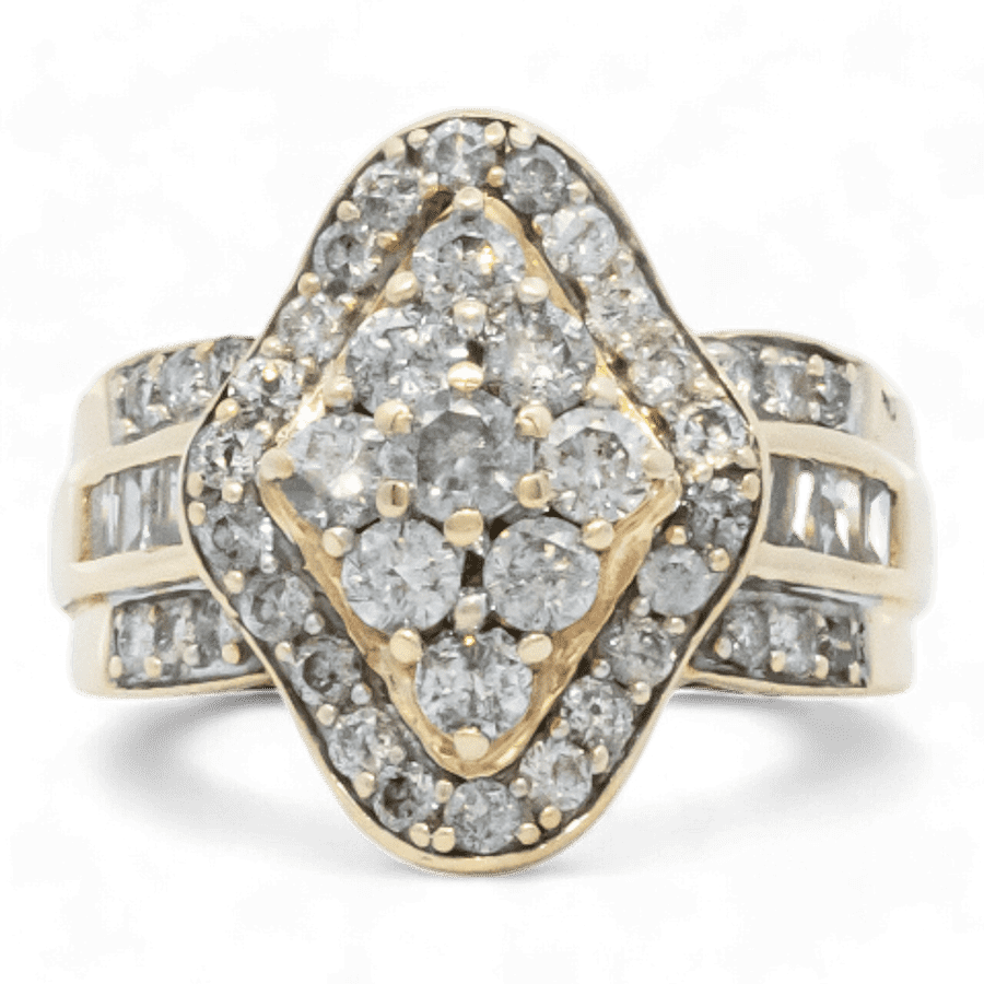  10k White Gold Ring with 1.95 Carats of Diamonds