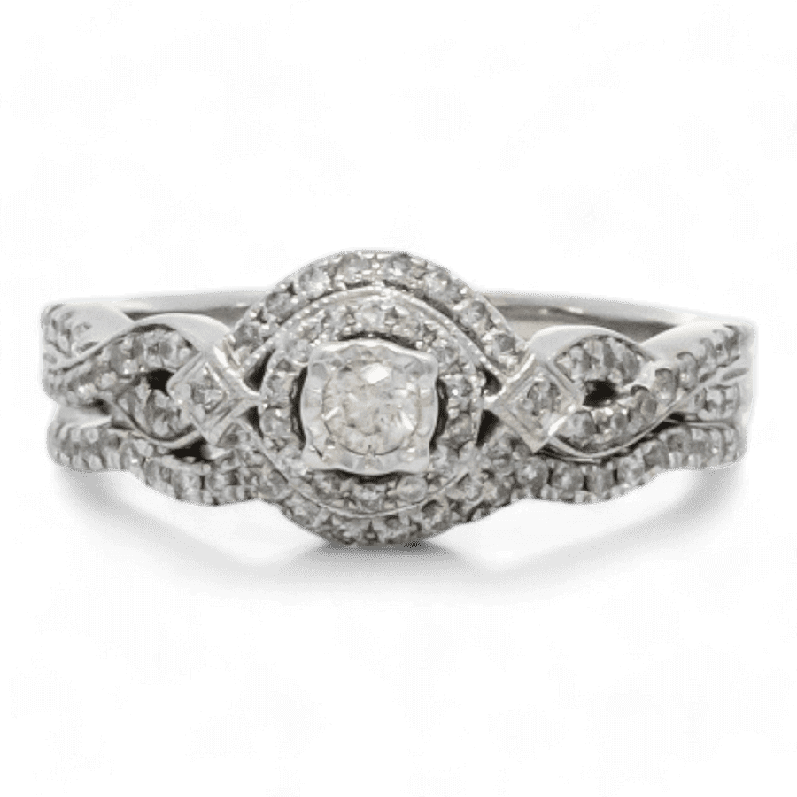  14k White Gold Ring with 0.49 Carats of Diamonds