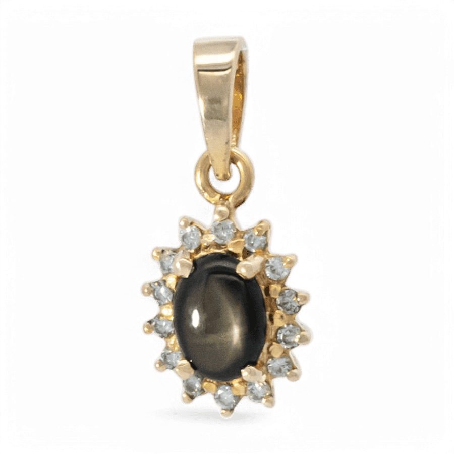  14k Yellow Gold Pendant with 0.14 Carats of Diamonds