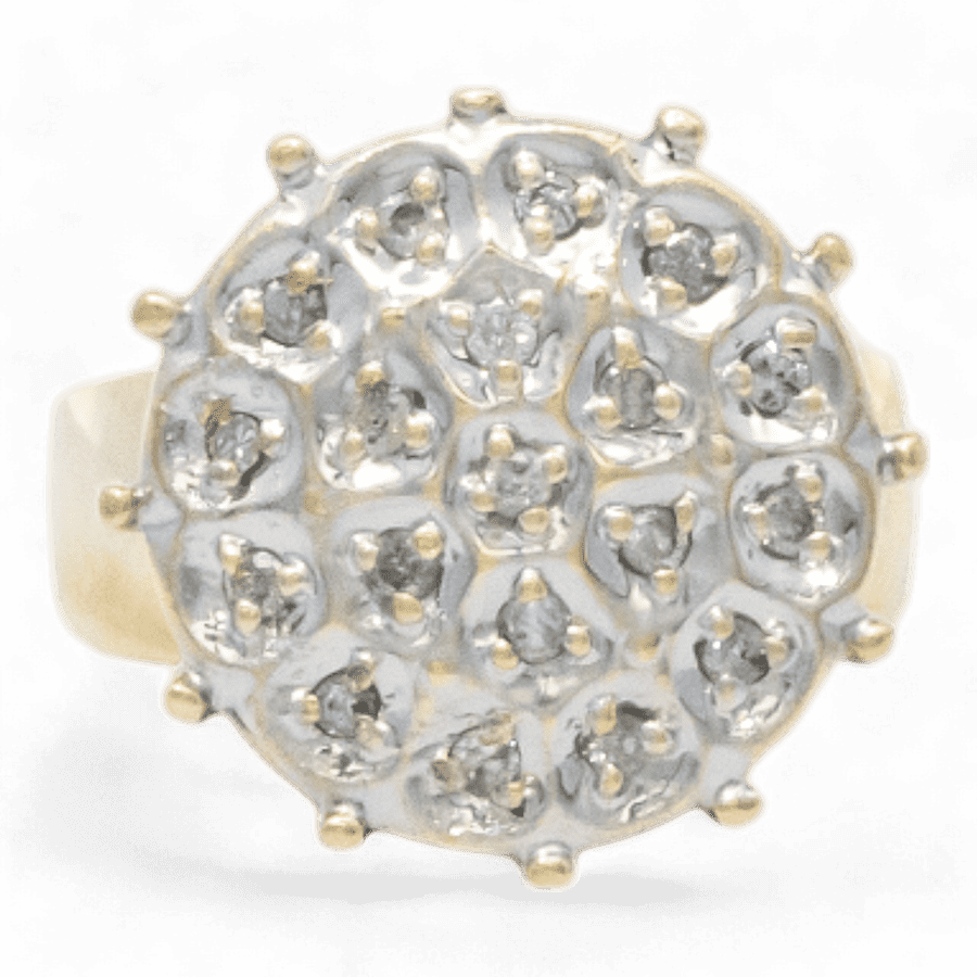  10k White Gold Ring with 0.38 Carats of Diamonds