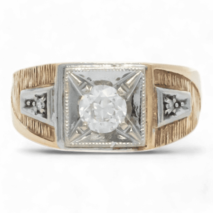  14k Yellow Gold Ring with 0.40 Carats of Diamonds