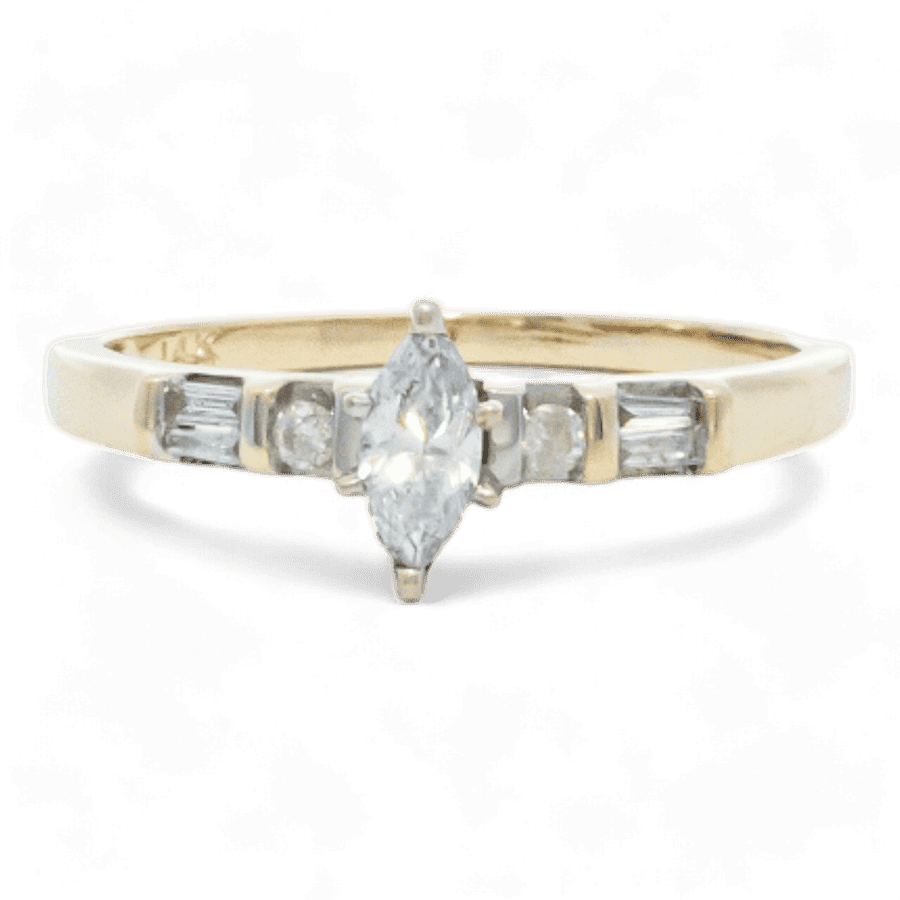  10k White Gold Ring with 0.39 Carats of Diamonds