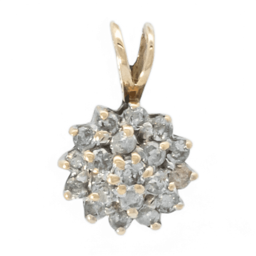  14k White Gold Pendant with 0.38 Carats of Diamonds