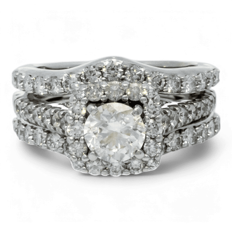  14k Yellow Gold Ring with 2.76 Carats of Diamonds