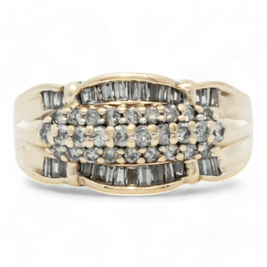  14k Two-Tone Ring with 0.86 Carats of Diamonds