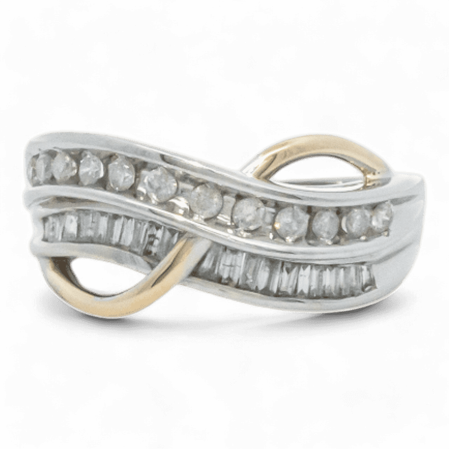  10k Yellow Gold Ring with 0.76 Carats of Diamonds