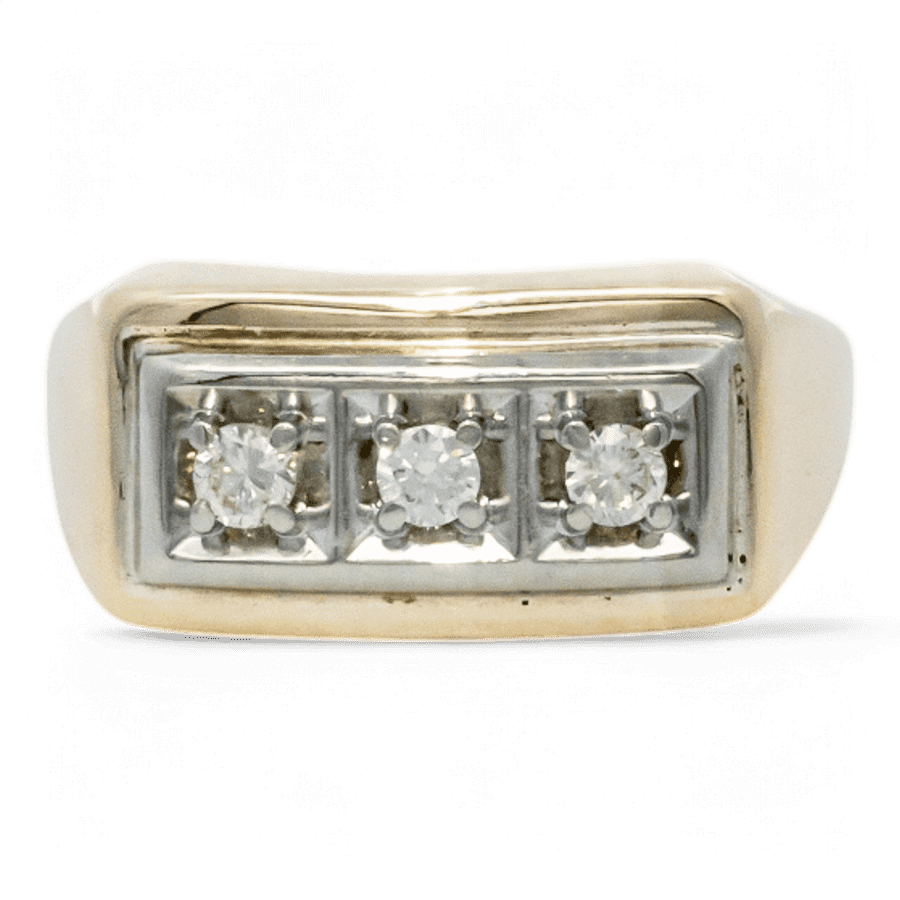 14k White Gold Ring with 0.30 Carats of Diamonds