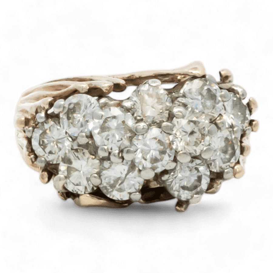  10k Yellow Gold Ring with 2.88 Carats of Diamonds