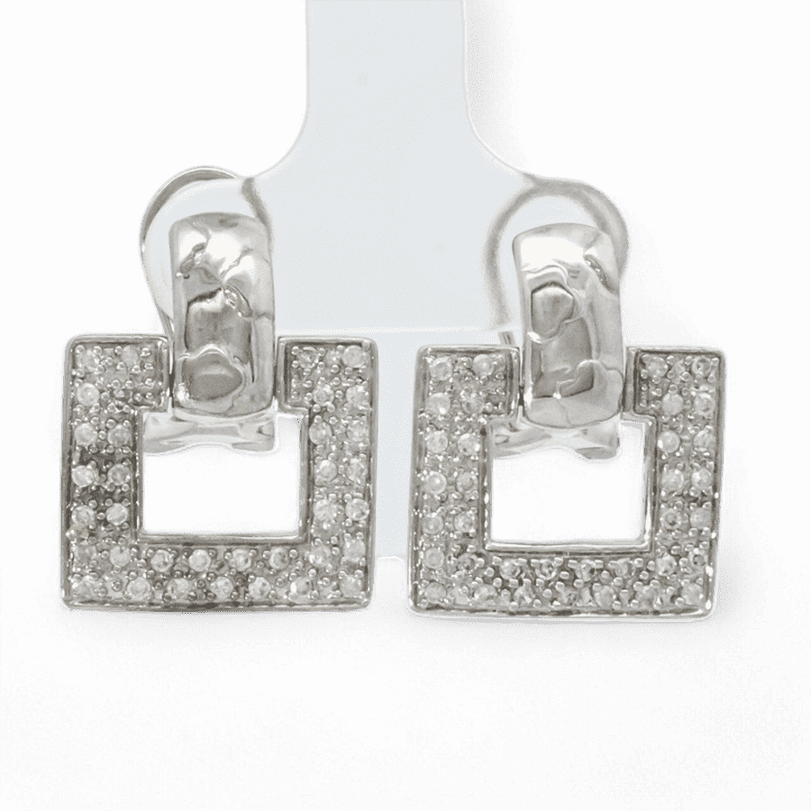 14k Yellow Gold Earrings with 0.49 Carats of Diamonds