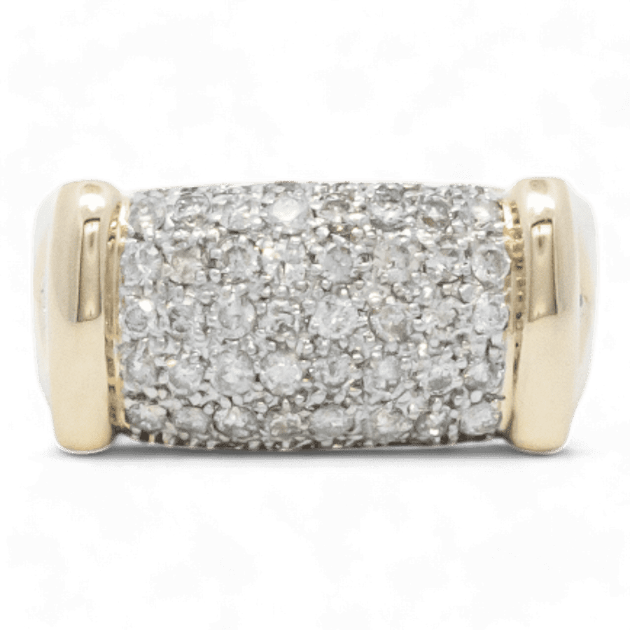  14k Yellow Gold Ring with 1.12 Carats of Diamonds