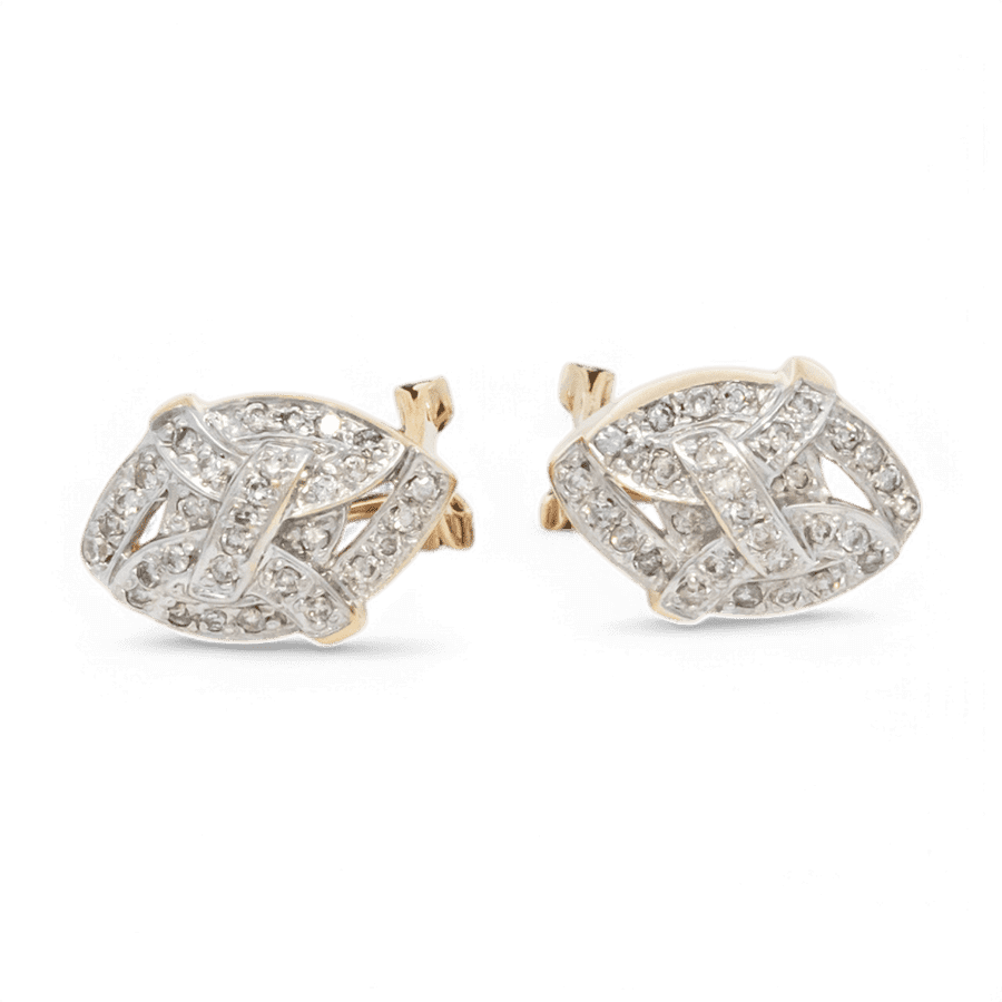  14k White Gold Earrings with 0.48 Carats of Diamonds