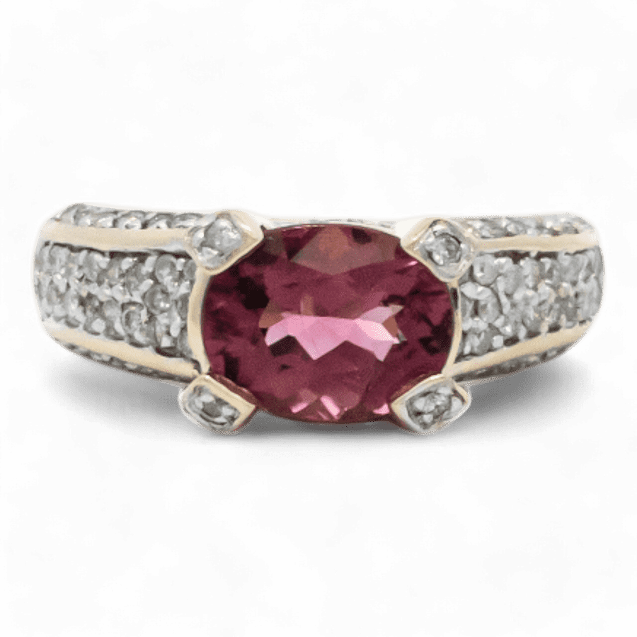  14k White Gold Ring with 0.63 Carats of Diamonds