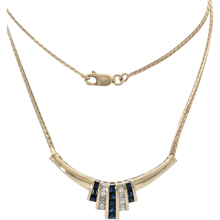  14k Yellow Gold Necklace with 0.48 Carats of Diamonds