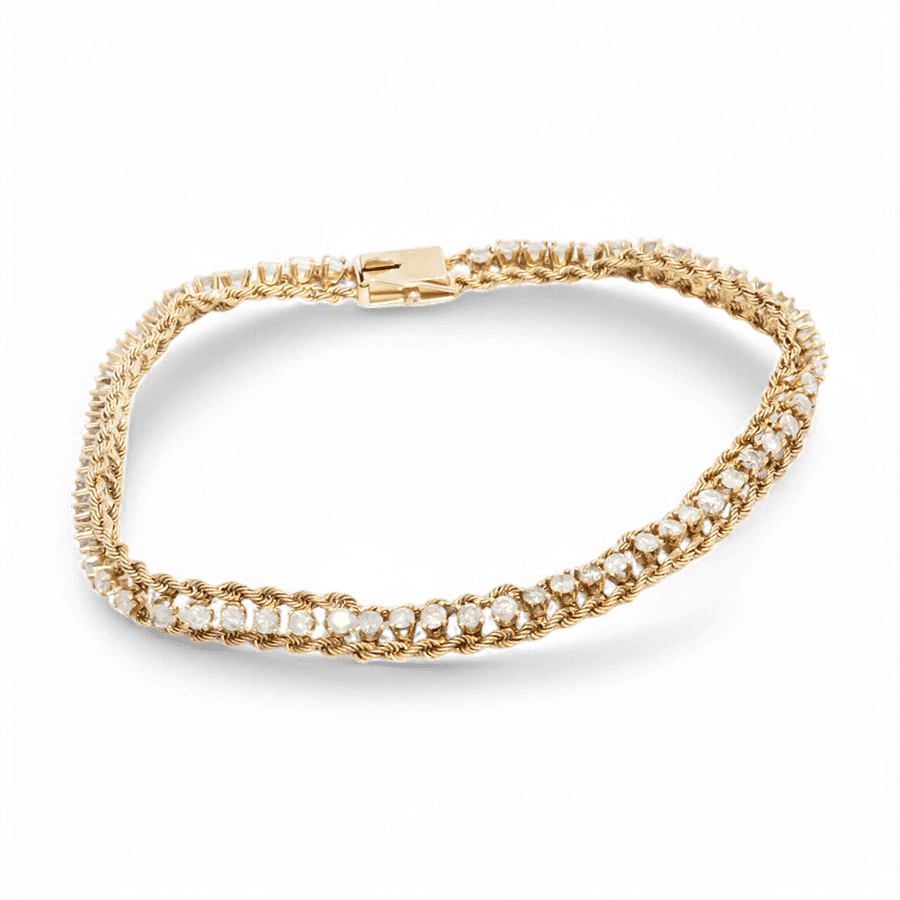  18k Yellow Gold Bracelet with 1.80 Carats of Diamonds