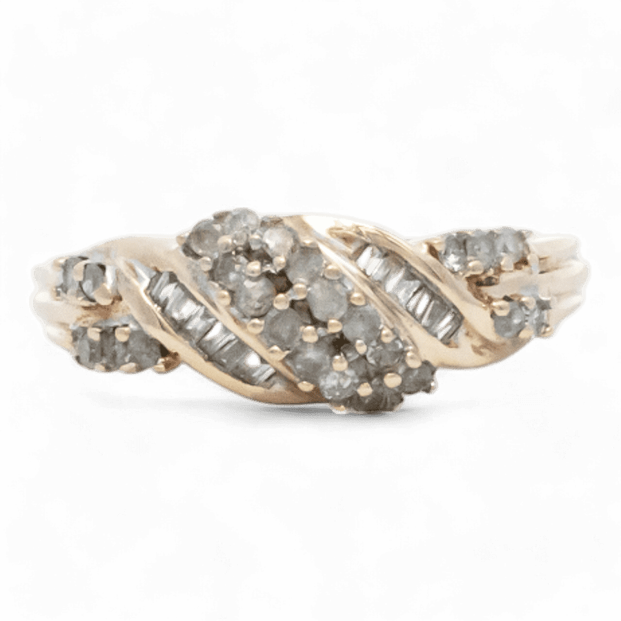  10k Yellow Gold Ring with 0.60 Carats of Diamonds