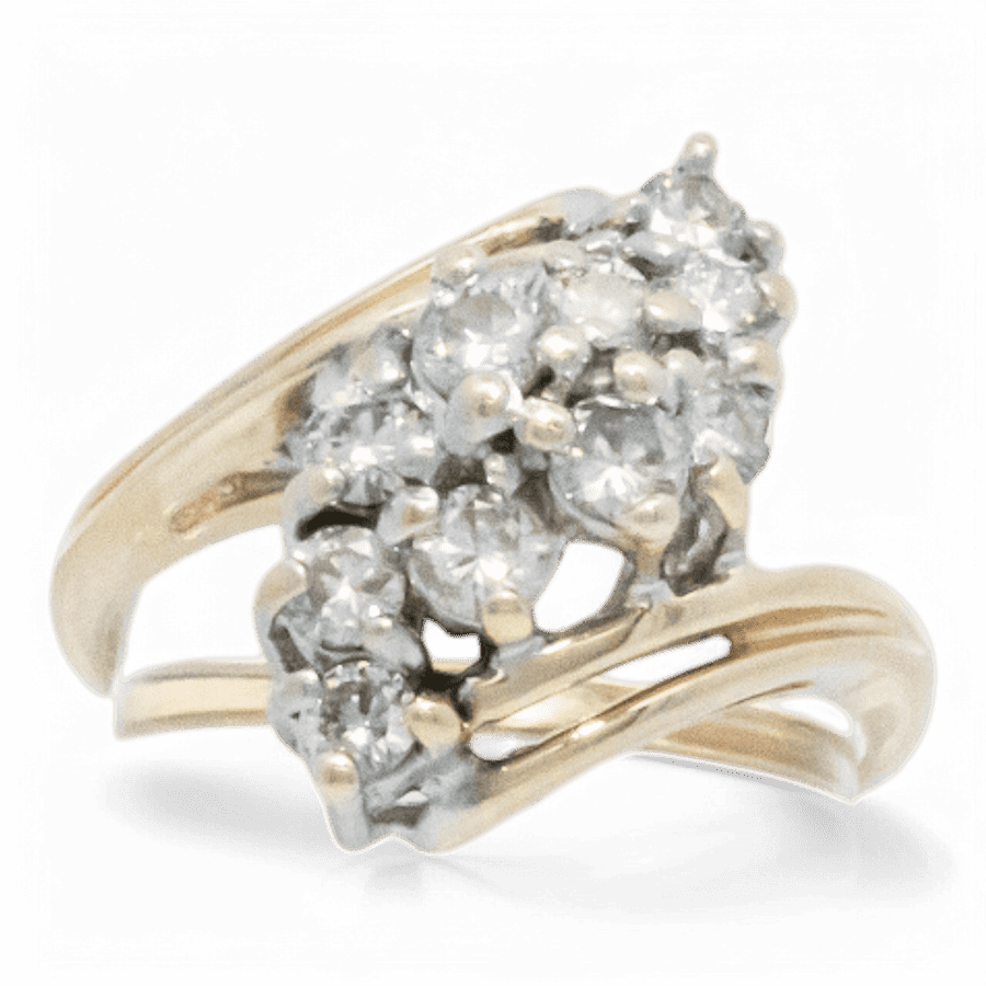  Yellow Gold Ring with 0.60 Carats of Diamonds