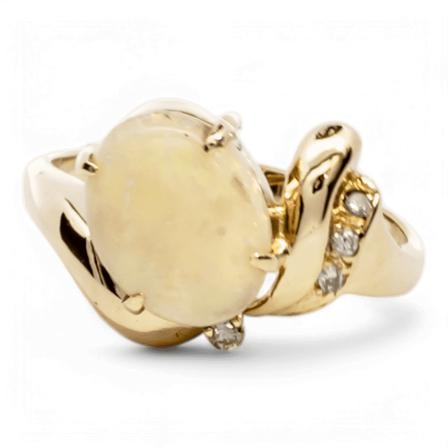  10k White Gold Ring with 0.04 Carats of Diamonds