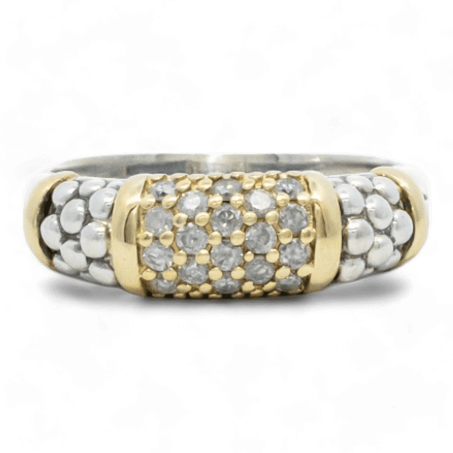  14k Yellow Gold Ring with 0.18 Carats of Diamonds
