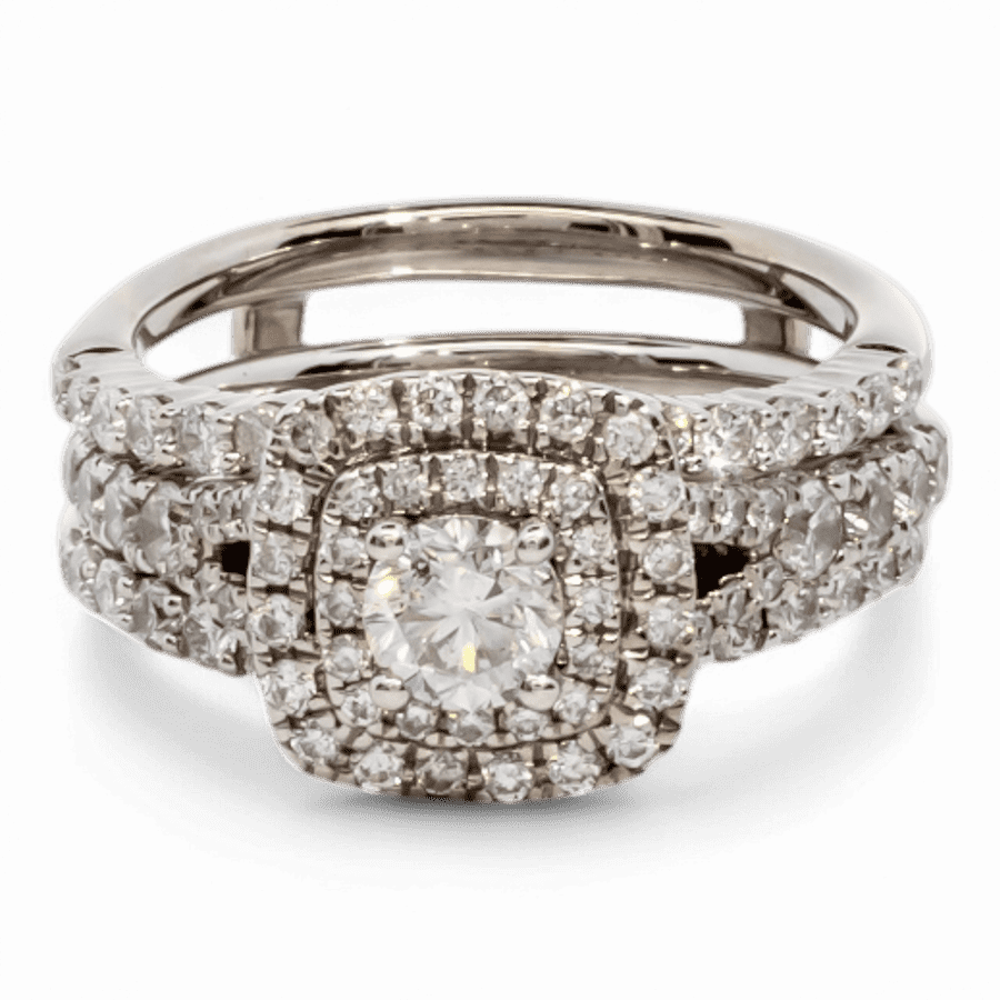  18k White Gold Ring with 1.44 Carats of Diamonds