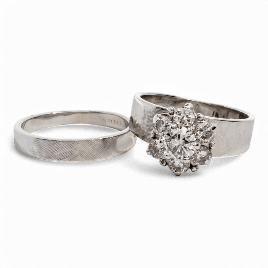  14k Yellow Gold Ring with 0.94 Carats of Diamonds