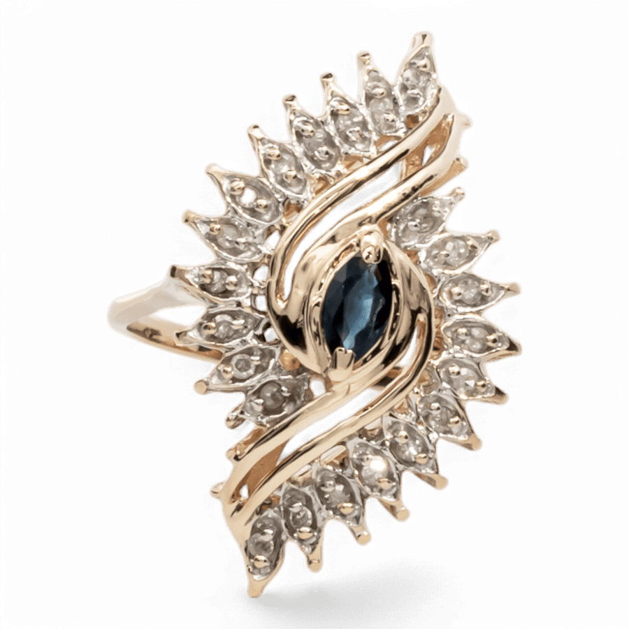  14k White Gold Ring with 0.22 Carats of Diamonds
