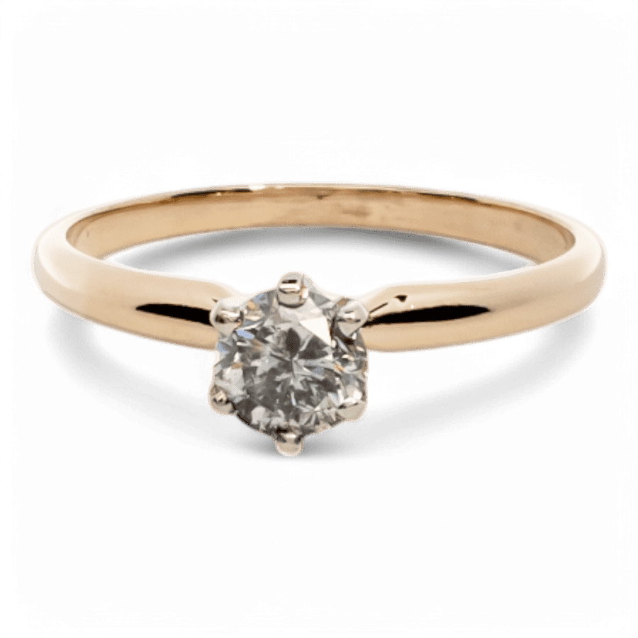  10k Yellow Gold Ring with 0.25 Carats of Diamonds