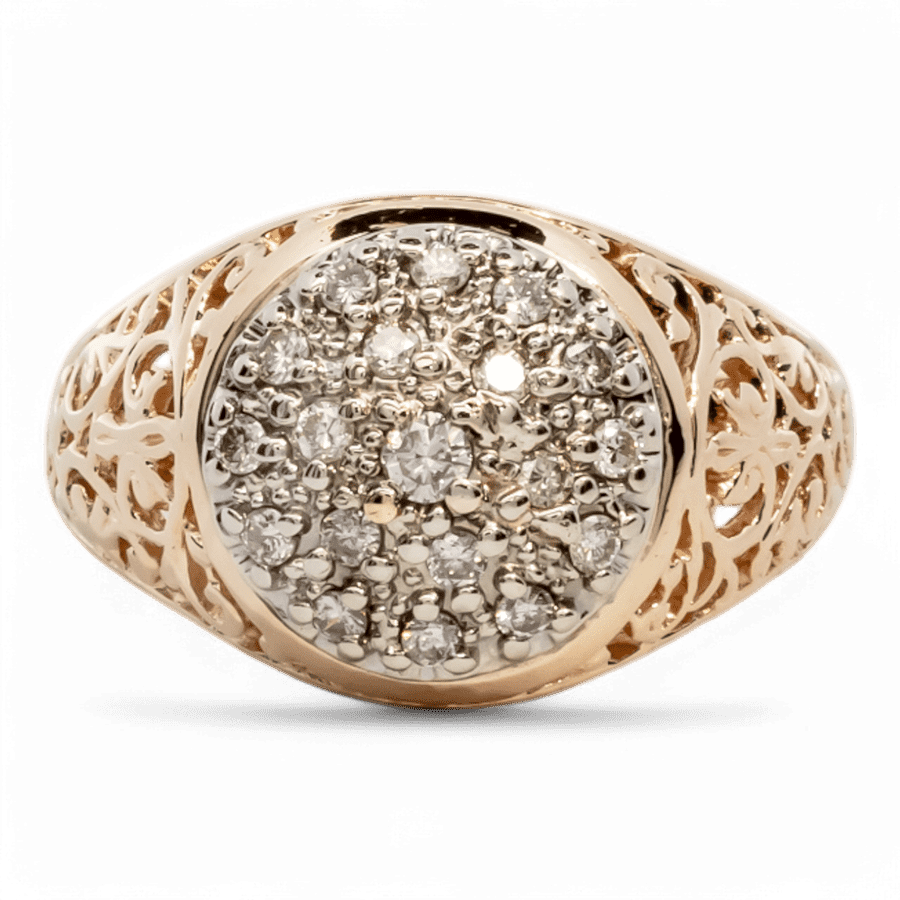  10k Yellow Gold Ring with 0.60 Carats of Diamonds
