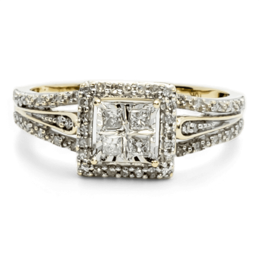  14k Yellow Gold Ring with 0.29 Carats of Diamonds