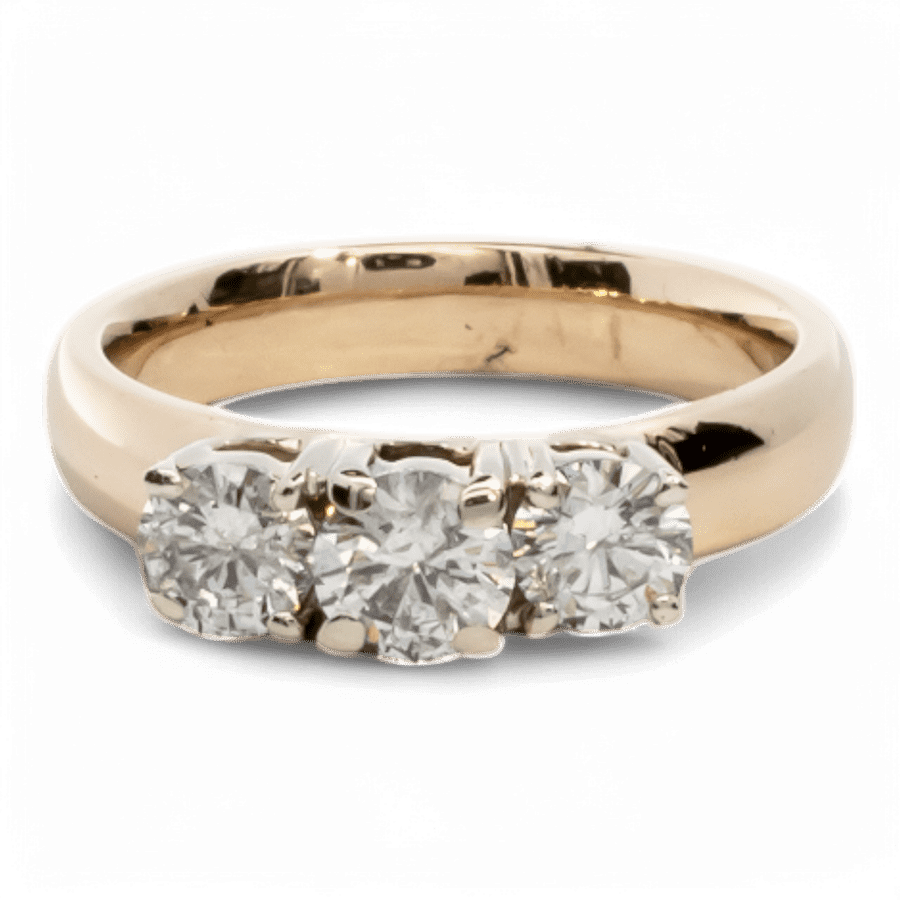  10k Yellow Gold Ring with 0.99 Carats of Diamonds