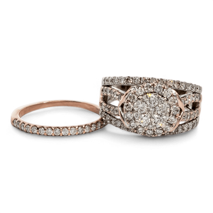  10k White Gold Ring with 1.98 Carats of Diamonds