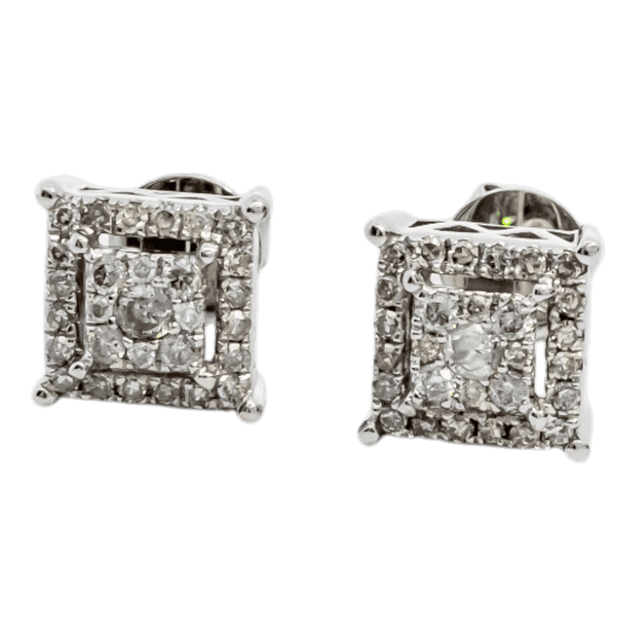  18k White Gold Earrings with 0.46 Carats of Diamonds