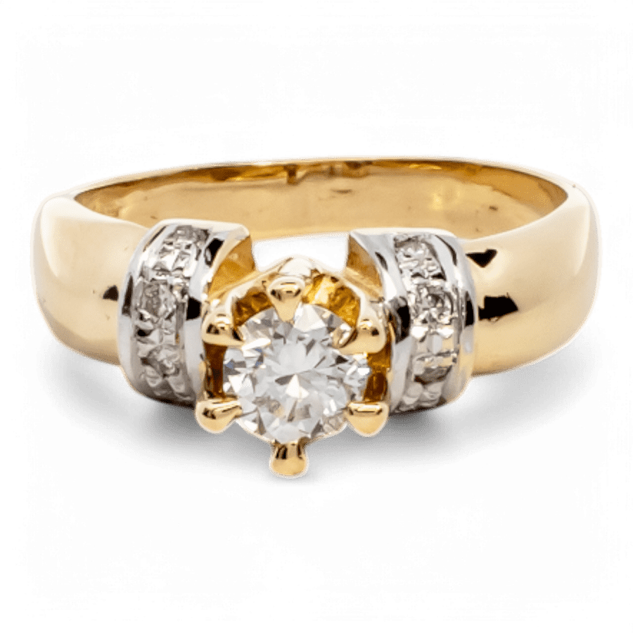  14k Yellow Gold Ring with 0.62 Carats of Diamonds