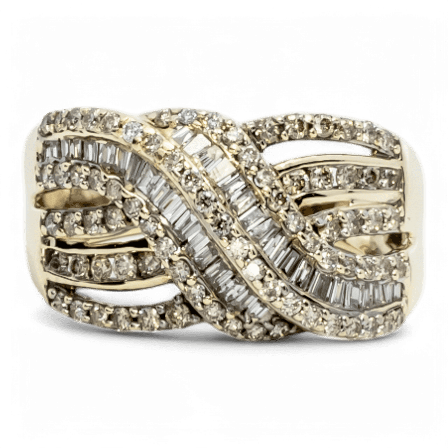  14k White Gold Ring with 1.71 Carats of Diamonds