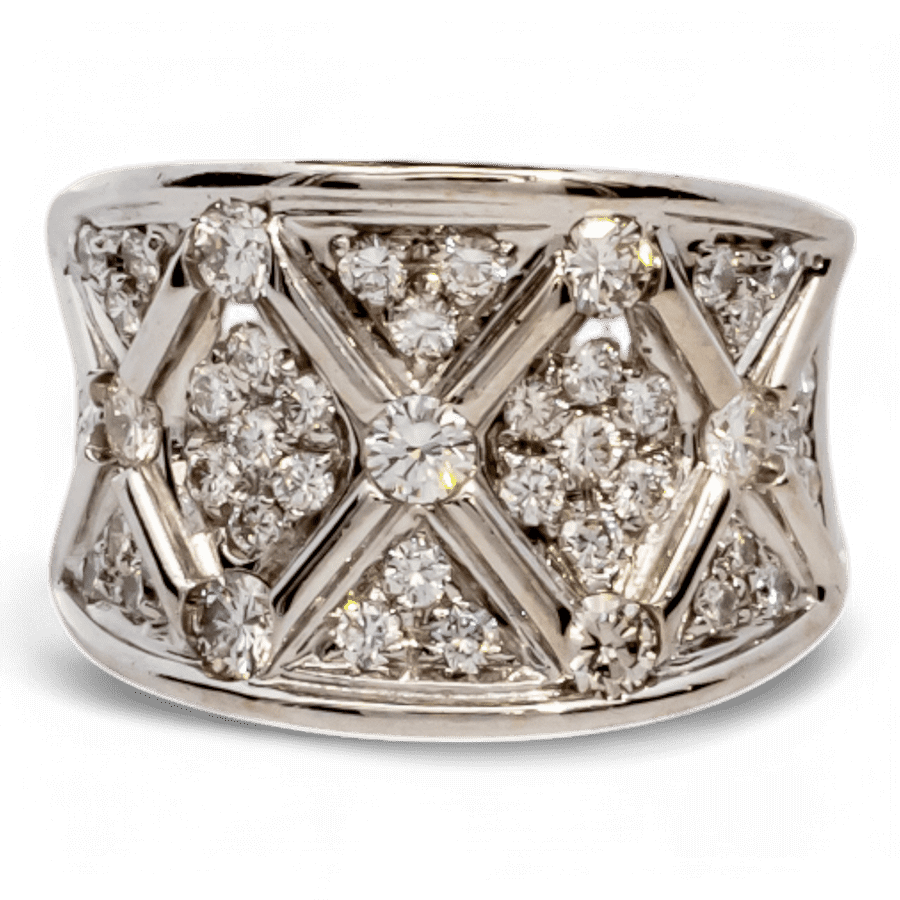  14k Yellow Gold Ring with 1.49 Carats of Diamonds