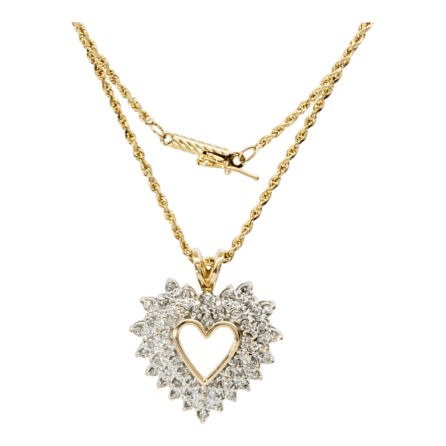  14k White Gold Necklace with 1.08 Carats of Diamonds