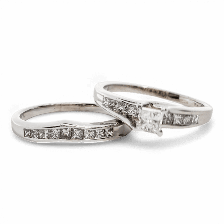  18k White Gold Ring with 1.38 Carats of Diamonds